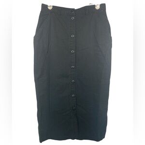 Wrangler Ariat Black Button-Front Long Pencil Skirt Women’s Size 8x34